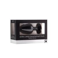 diamond butt plug - extra large black