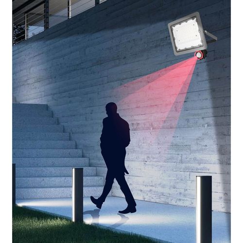 Halogen reflektor naświetlacz LED 100W z czujnik ruchu zmierzchu na Arena.pl