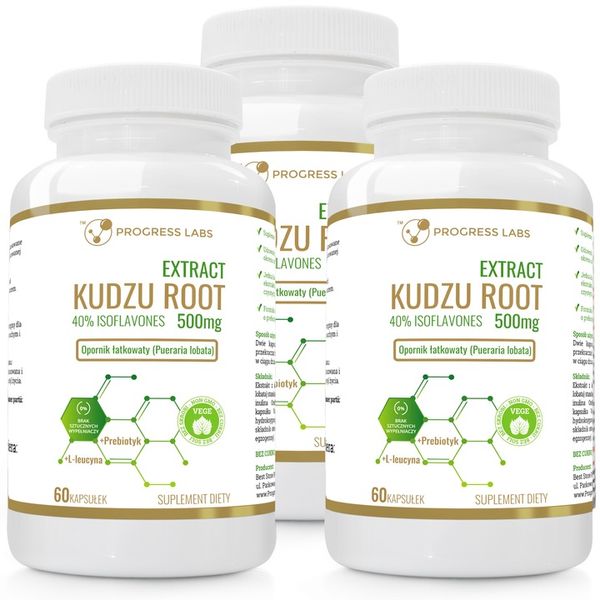 KUDZU ROOT Extract 500mg 40% isoflavones 3x60kaps zdjęcie 1