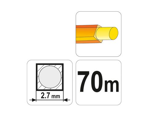 ŻYŁKA TNĄCA DO KOS I PODKASZAREK 2.7 MM 70 MB 89466 KWADRAT + RDZEŃ na Arena.pl