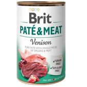 mokra karma dla psa brit pate & meat venison 400 g z dziczyzną bezzbożowa