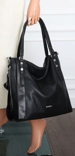 Torebka Damska Listonoszka Worek Shopper Duża na Ramię SR25305S Czarna na Arena.pl