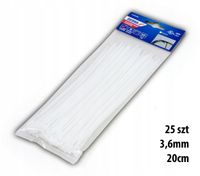 nylonowe opaski zaciskowe białe 3,6x200mm (25szt.)