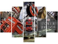 105CM 150CM ZEGAR 5 ELEM LONDYN DRUK OBRAZ