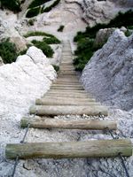 FOTOTAPETA WZGÓRZE SKAŁY ZEJŚCIE DRABINKA 360x240