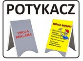 POTYKACZ REKLAMOWY stojak 60x40 oklejony reklama