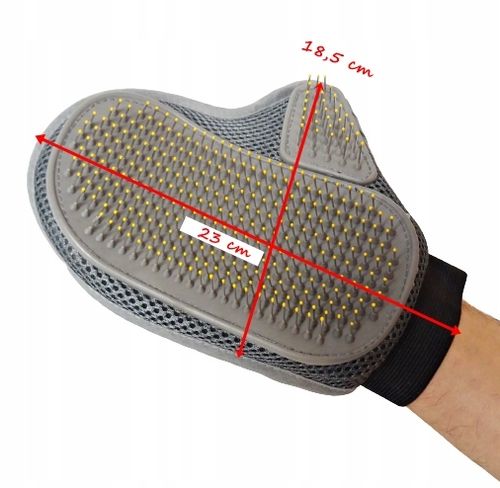 Rękawica SZCZOTKA do czesania sierści psa kota na Arena.pl