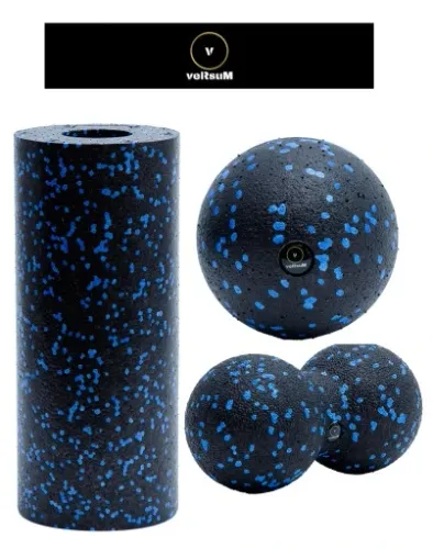 2 ZESTAWY WAŁKÓW! Zestaw wałków do masażu 3w1 Roller, Piłka, Duoball X 2SZT na Arena.pl