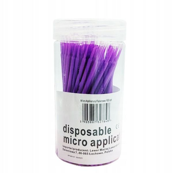 Aplikatory Mikroszczoteczki do Rzęs 1,5mm 100szt zdjęcie 2