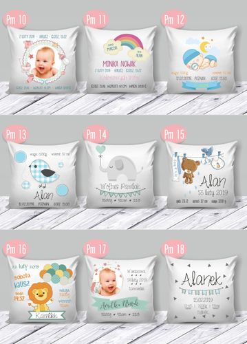 PODUSZKA METRYCZKA prezent CHRZEST roczek urodziny na Arena.pl