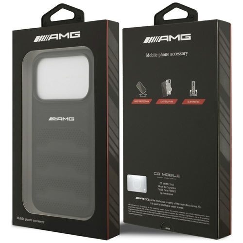 Etui AMG Leather Debossed Lines Logo do iPhone 17 Pro czarny na Arena.pl