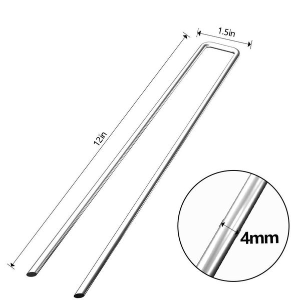 Kotwy Gruntowe Ocynkowane Szpilki do Agrowłókniny 30cm 4mm Zestaw 20 Sztuk zdjęcie 5