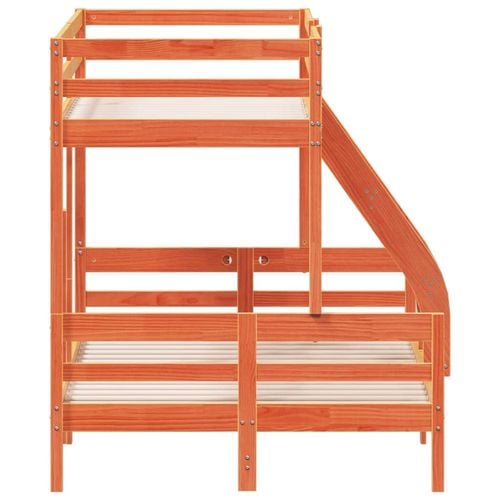 Łóżko piętrowe, 80x200/120x200 cm, woskowy brąz, drewno sosnowe na Arena.pl