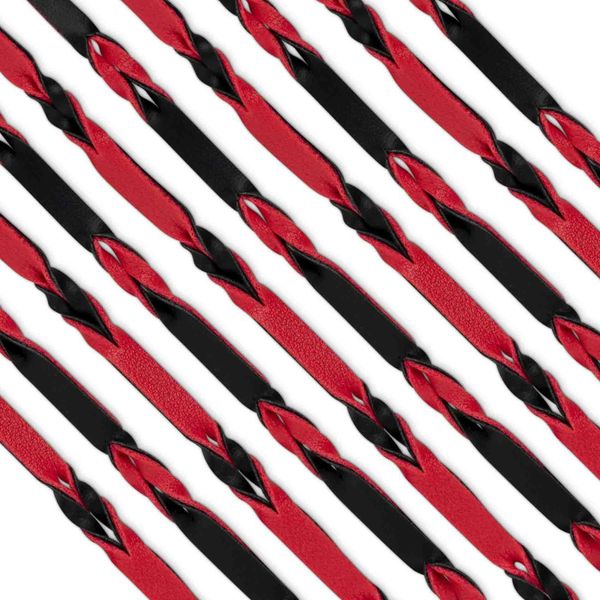 Fetish Collection - Flogger 64 Cm - Red And Black zdjęcie 5