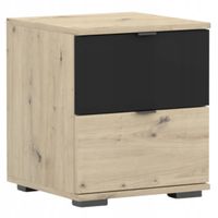 Szafka nocna WERONA głębokie szuflady stylowy artisan czarny PRODUCENT PL