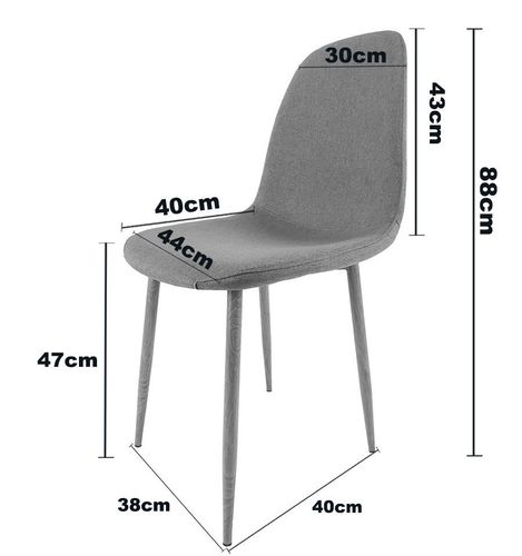 Krzesło tapicerowane GIULIA GREY PU na Arena.pl