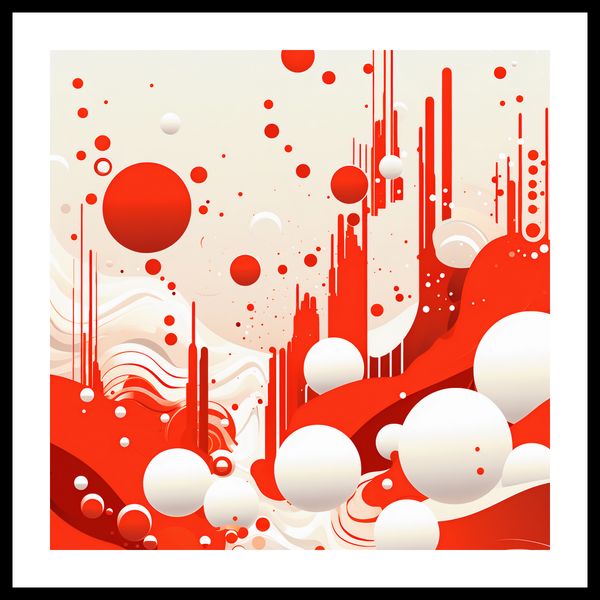 Plakat 40x40cm Krwiście Czerwone Wibracje zdjęcie 3
