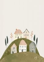 Plakat 13x18cm  Wzory dla Dzieci, Dziewczynki i Chłopca - Wzgórza