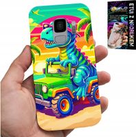 ETUI DO SAMSUNG GALAXY S9 - DINOZAUR W CIĘŻARÓWCE WZORY DLA DZIECI