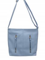 Herisson - torebka worek dwa zamki pionowe niebieska baby blue 1052L2098