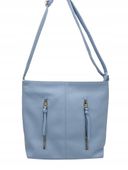 Herisson - torebka worek dwa zamki pionowe niebieska baby blue 1052L2098