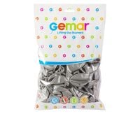 balony gm90 metal 10" srebrne 38/ 100 szt. 3810