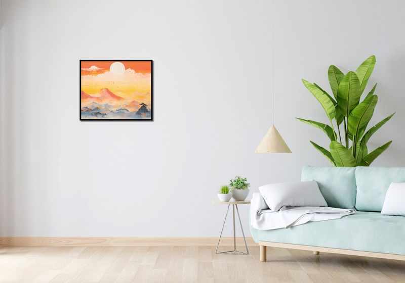 Plakat 60x50cm Świt nad Krainą Ciszych Gór zdjęcie 4