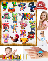 Duży Zestaw Mega Tatuaży zmywalnych - Brawl Stars