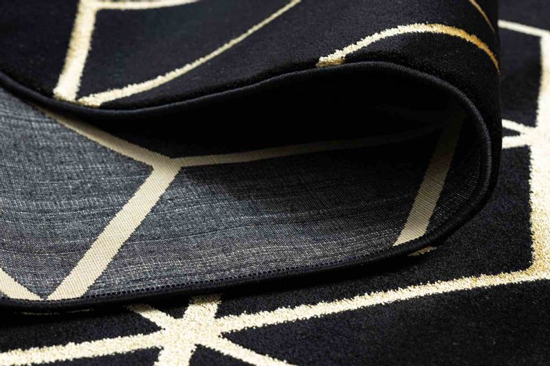 RUG/LU/MOSSE/HEXAGON2/BLACK+GOLD/80x150 zdjęcie 7
