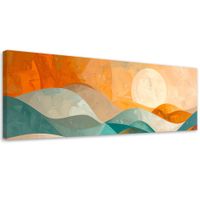 Obraz do salonu sypialni biura loftu, Fale abstrakcja 150x50