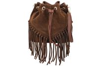 Torebka skórzana boho style - Brązowa