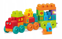 MEGA BLOKS KLOCKI MÓJ PIERWSZY POCIĄG ABC 60 ELEM.