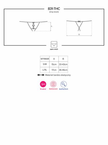 bielizna 831 thc 1 stringi otwarte l/xl na Arena.pl