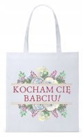 Dla Babci Babuni Prezent Torba Eco Biała Shopper Z Nadrukiem Ze Zdjęciem