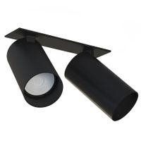 2-punktowa lampa podtynkowa Mono 7834 ruchoma do salonu czarna