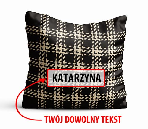 Poduszka Dekoracyjna KRATA  z Twoim napisem KR15 na Arena.pl