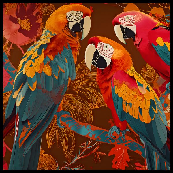 Plakat 80x80cm Kolorowe Ary zdjęcie 2