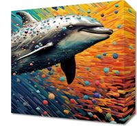 Obraz 30x30cm Delfin w Palecie Barw