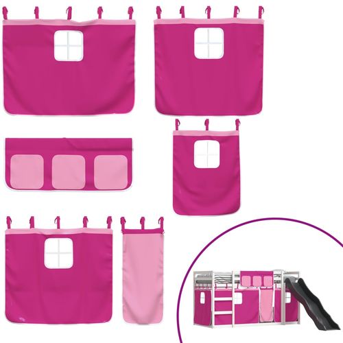 Łóżko na antresoli, ze zjeżdżalnią i zasłonkami, 80x200 cm na Arena.pl