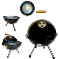 Grill ogrodowy okrągły Ramp przenośny grill węglowy mini pokrywa ruszt