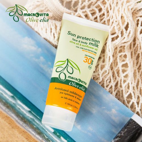 MACROVITA Olive.elia nawilżające mleczko do twarzy i ciała SPF30 z bio-oliwą i olejkiem ze słonecznika 100ml na Arena.pl
