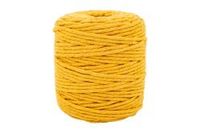 sznurek bawełniany do makramy musztardowy 5mm x 100m (splot 21 nitek)