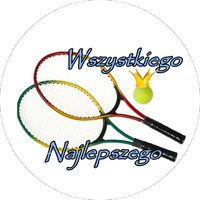 Opłatek na tort Urodziny Tenis Ziemny Rakieta Gem Set Mecz