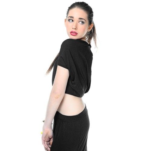 TOP CROP ŁEZKA /CZARNY/ na Arena.pl