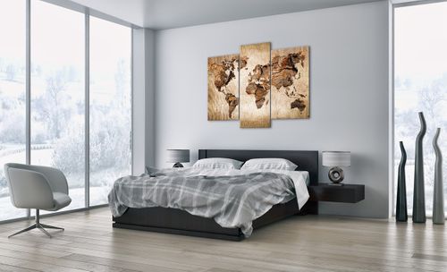 Obraz Na Płótnie - Mapa Kontynenty - 130X100 Cm - Cb130X100-3590 na Arena.pl