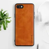Etui AIORIA Vintage LEATHER do iPhone 7 / iPhone 8 pomarańczowy