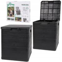 Skrzynia ogrodowa tworzywo sztuczne 90 l czarny