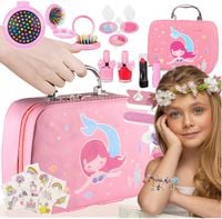 Zestaw do Makijażu Malowania Kosmetyki dla Dzieci w Kuferku MakeUp
