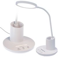 lampka biurkowa led szkolna trzy barwy światła do pracy z pojemnikiem