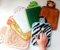 MATY ŚCIANY SENSORYCZNE ZWIERZĄTKA terapeutyczne XXL zestaw 6 sztuk